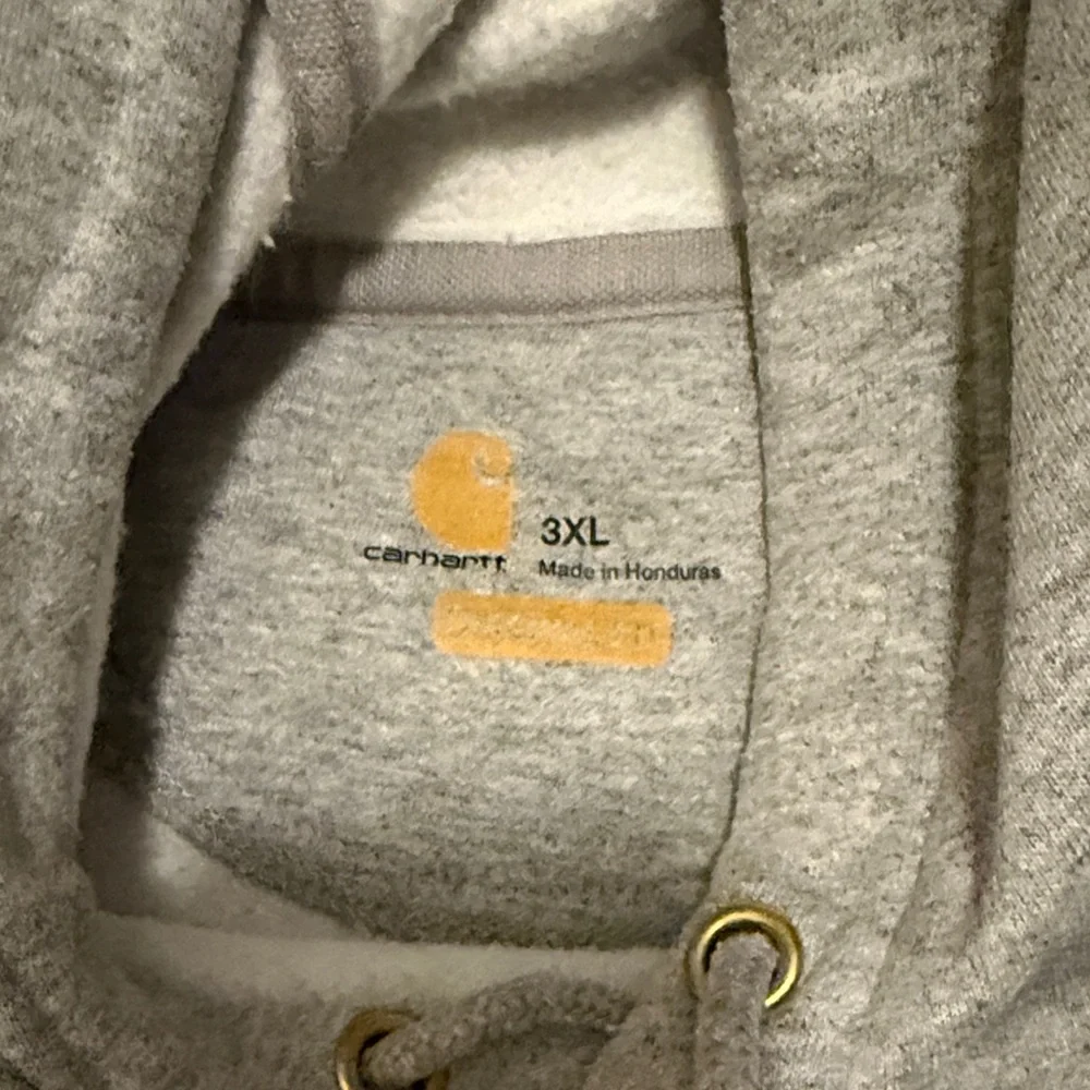 Carhartt Men's Gray Hoodie with Logo Sleeve - Picture 3 of 3